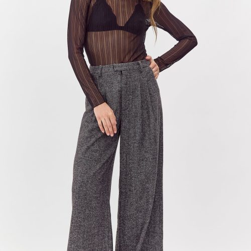 G2410T7086KareliRibSheerMeshLongSleeveTopG2411P6442AdeleHerringboneWideLegTrouser1