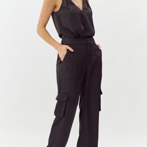 G246T6850 Kassi Satin Top G246P6374 Sammy Satin Cargo Pant 2